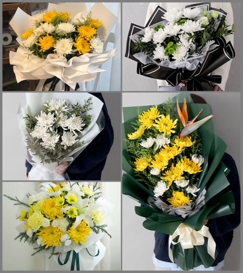 河南南阳卧龙区七一街道白事花束代送